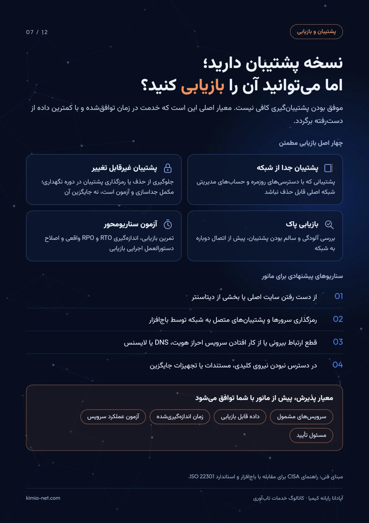 خدمات تابآوری زیرساخت — صفحهٔ ۷